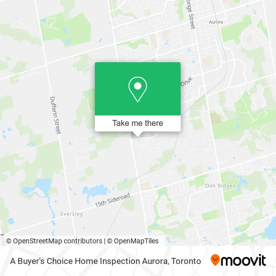 A Buyer's Choice Home Inspection Aurora map