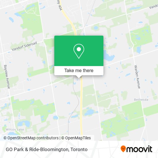 GO Park & Ride-Bloomington map