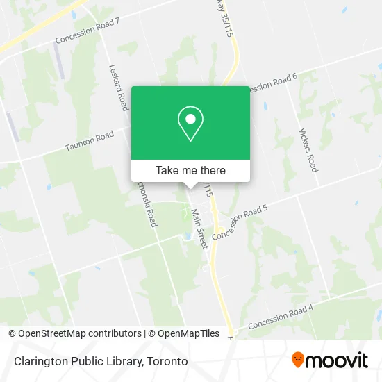 Clarington Public Library map
