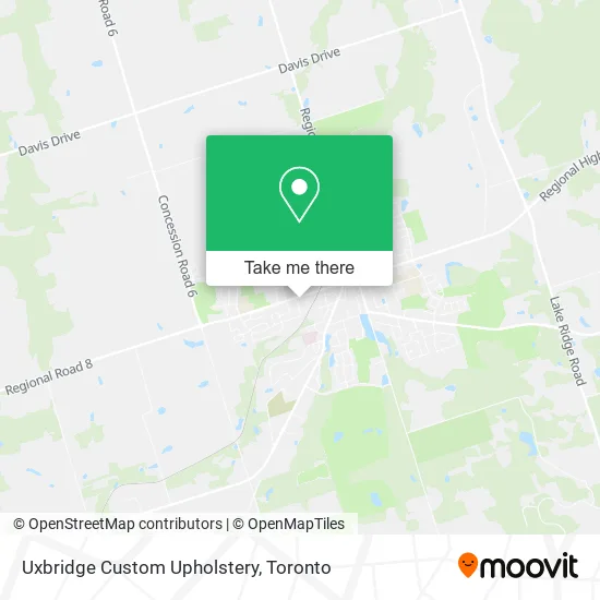 Uxbridge Custom Upholstery map