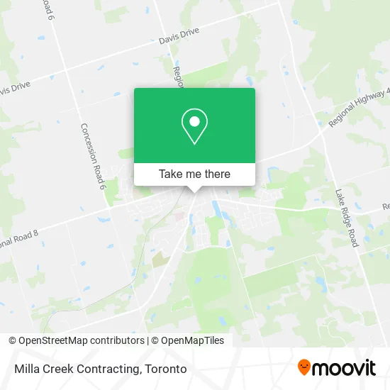 Milla Creek Contracting map