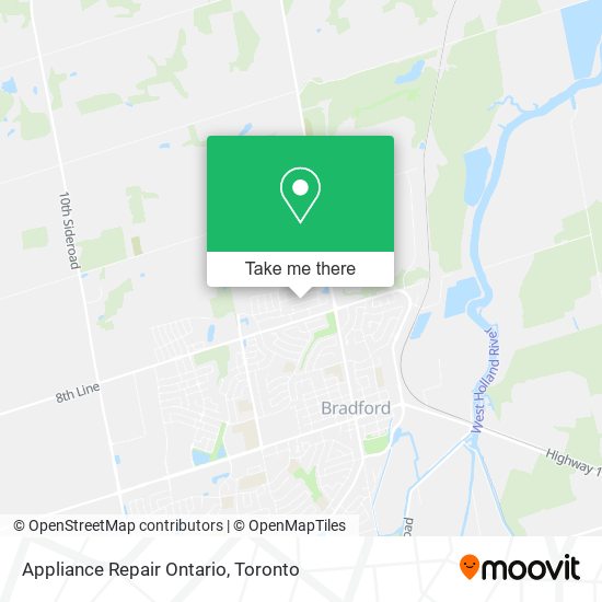 Appliance Repair Ontario map