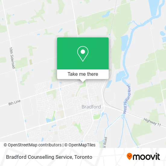 Bradford Counselling Service map