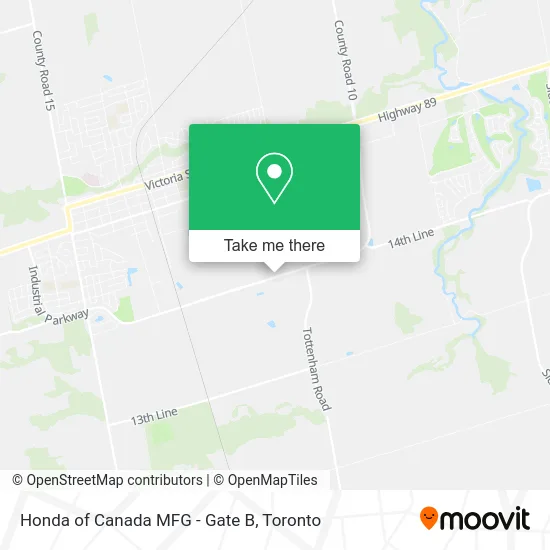 Honda of Canada MFG - Gate B map