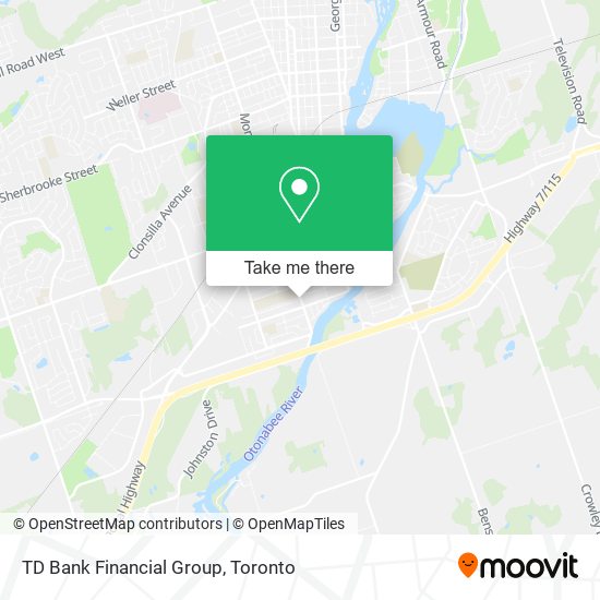 TD Bank Financial Group map