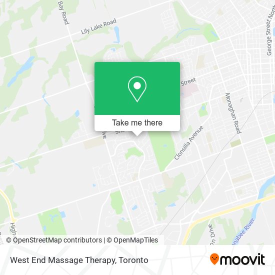 West End Massage Therapy map