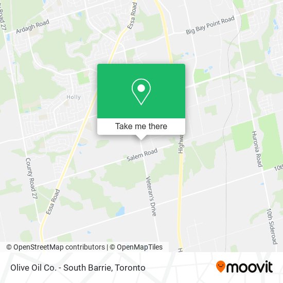 Olive Oil Co. - South Barrie map