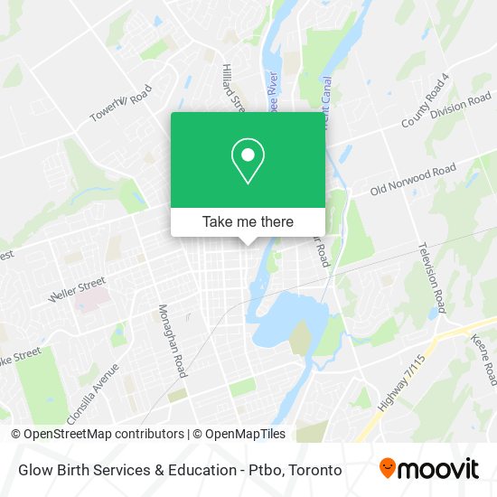 Glow Birth Services & Education - Ptbo map