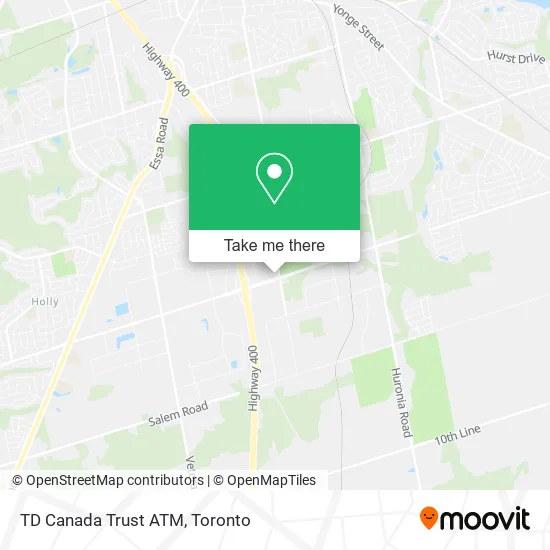 TD Canada Trust ATM map