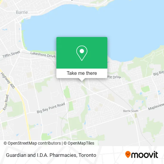 Guardian and I.D.A. Pharmacies map