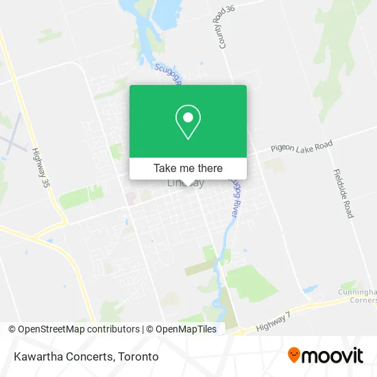 Kawartha Concerts map