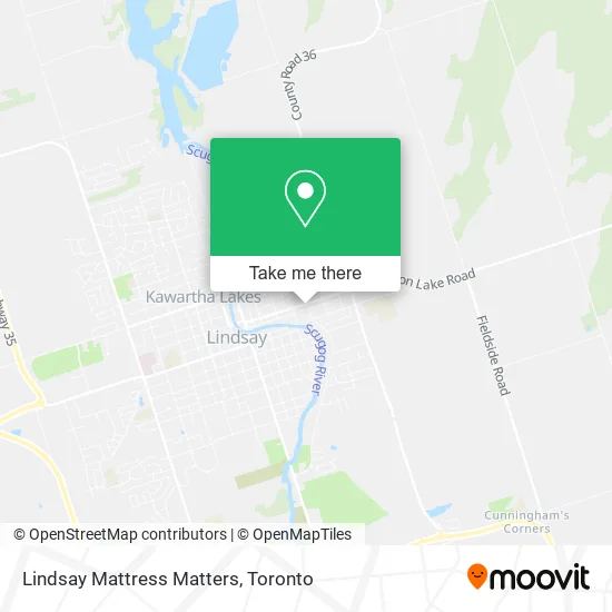 Lindsay Mattress Matters map