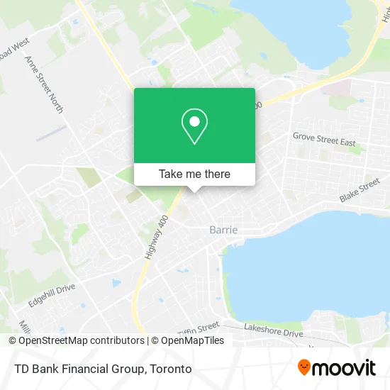 TD Bank Financial Group map