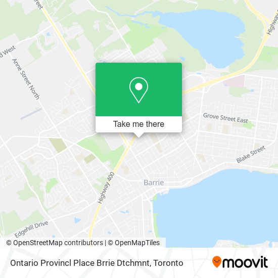 Ontario Provincl Place Brrie Dtchmnt map