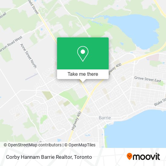 Corby Hannam Barrie Realtor map