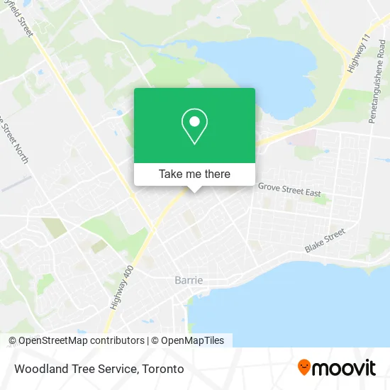 Woodland Tree Service map
