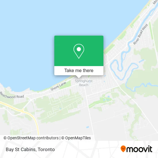 Bay St Cabins map