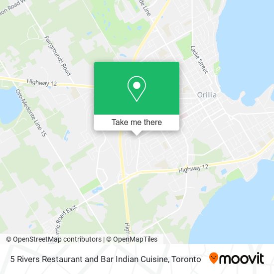 5 Rivers Restaurant and Bar Indian Cuisine map
