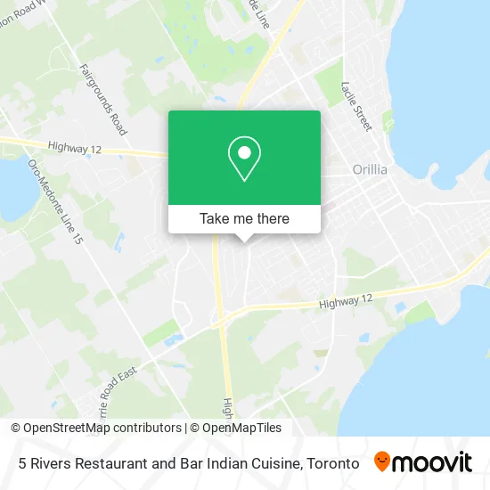 5 Rivers Restaurant and Bar Indian Cuisine map