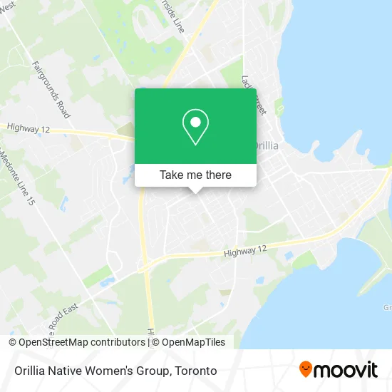 Orillia Native Women's Group map