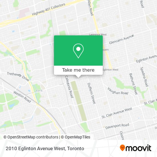 2010 Eglinton Avenue West map