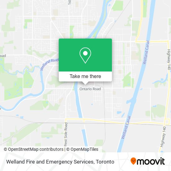 Welland Fire and Emergency Services map