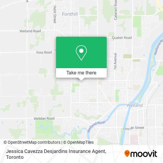 Jessica Cavezza Desjardins Insurance Agent map
