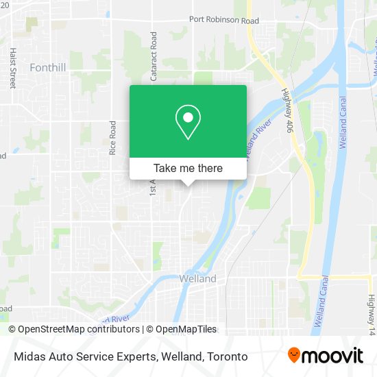 Midas Auto Service Experts, Welland map