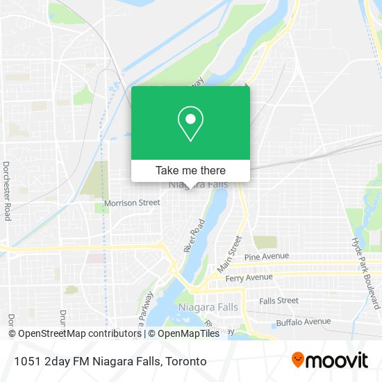 1051 2day FM Niagara Falls map