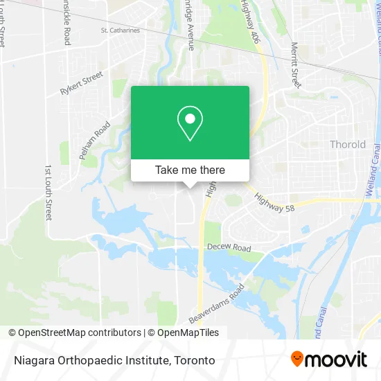 Niagara Orthopaedic Institute map