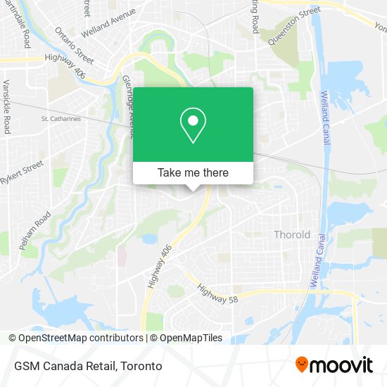 GSM Canada Retail map