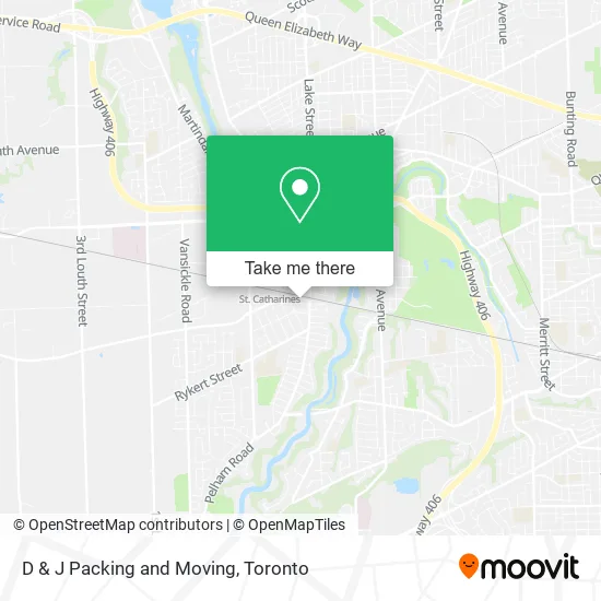 D & J Packing and Moving map