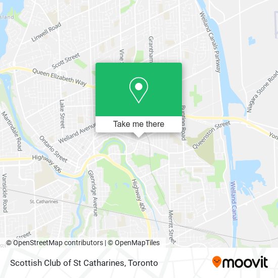 Scottish Club of St Catharines map