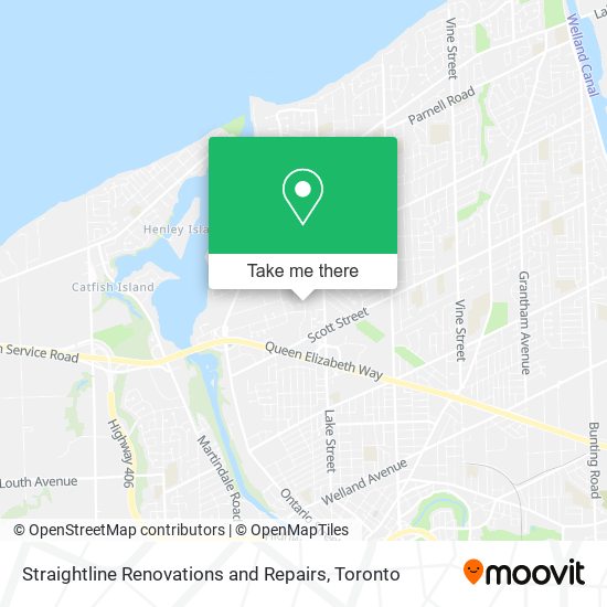 Straightline Renovations and Repairs map