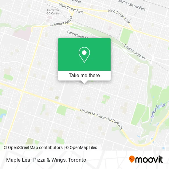 Maple Leaf Pizza & Wings map