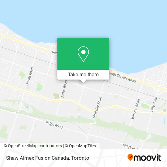 Shaw Almex Fusion Canada map