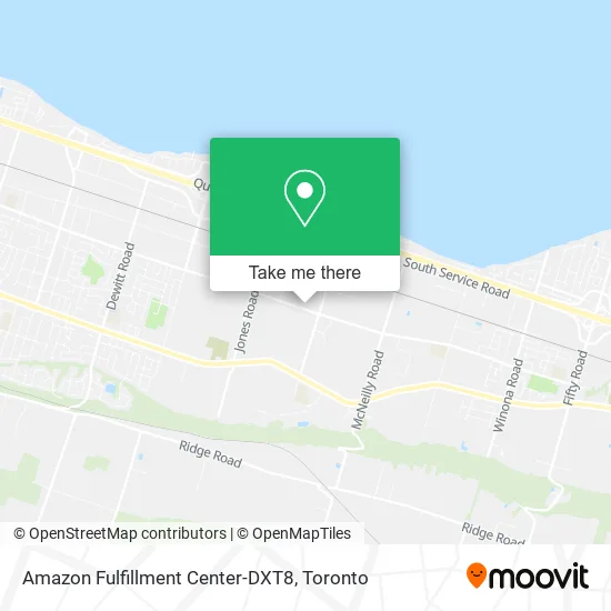 Amazon Fulfillment Center-DXT8 map