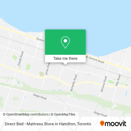 Direct Bed - Mattress Store in Hamilton map