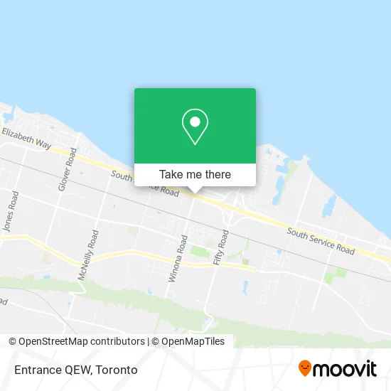 Entrance QEW map