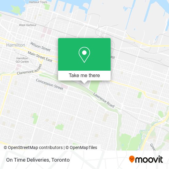 On Time Deliveries map