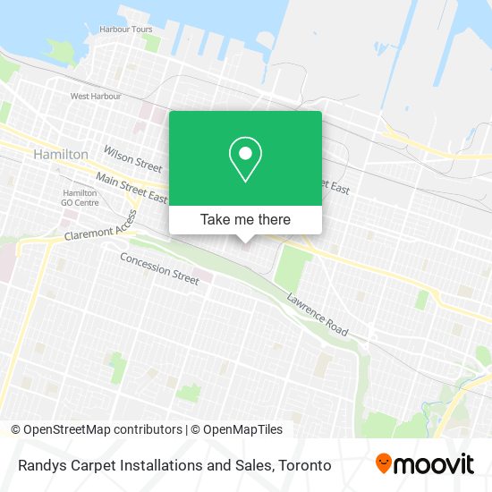 Randys Carpet Installations and Sales map