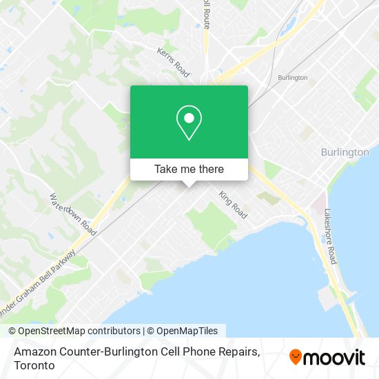 Amazon Counter-Burlington Cell Phone Repairs map