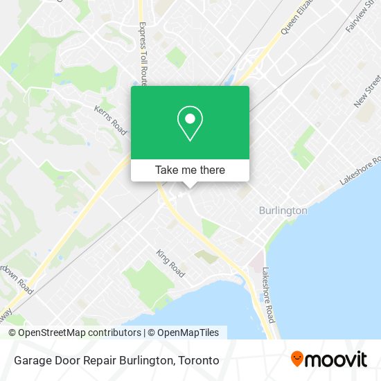 Garage Door Repair Burlington map