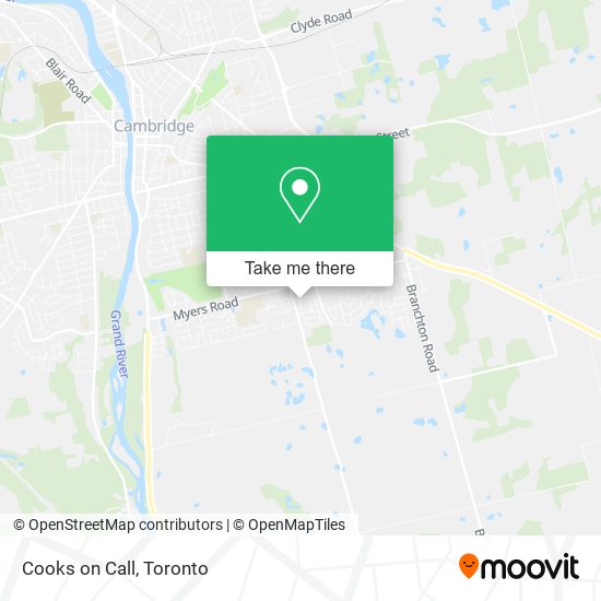 Cooks on Call map