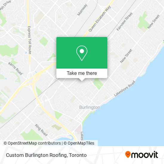 Custom Burlington Roofing map