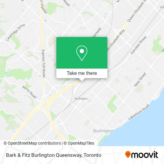 Bark & Fitz Burlington Queensway map