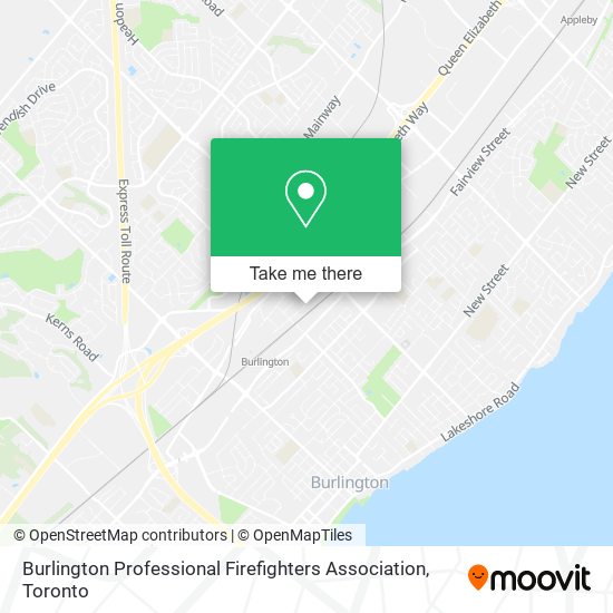 Burlington Professional Firefighters Association map