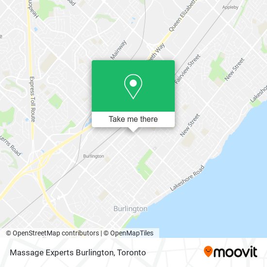 Massage Experts Burlington map