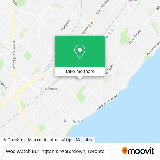 Wee Watch Burlington & Waterdown map