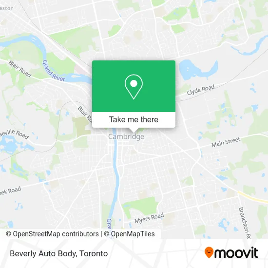 Beverly Auto Body map